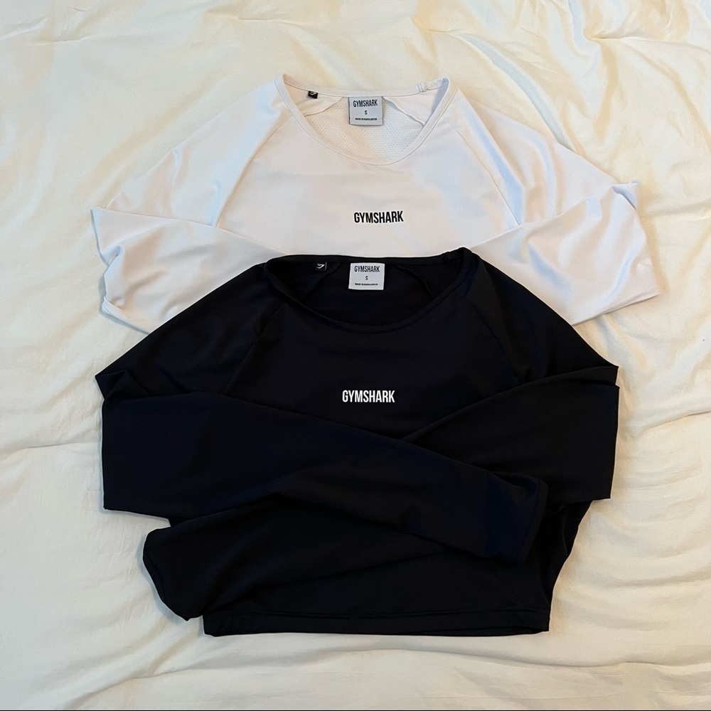 Gymshark long sleeve crop tops